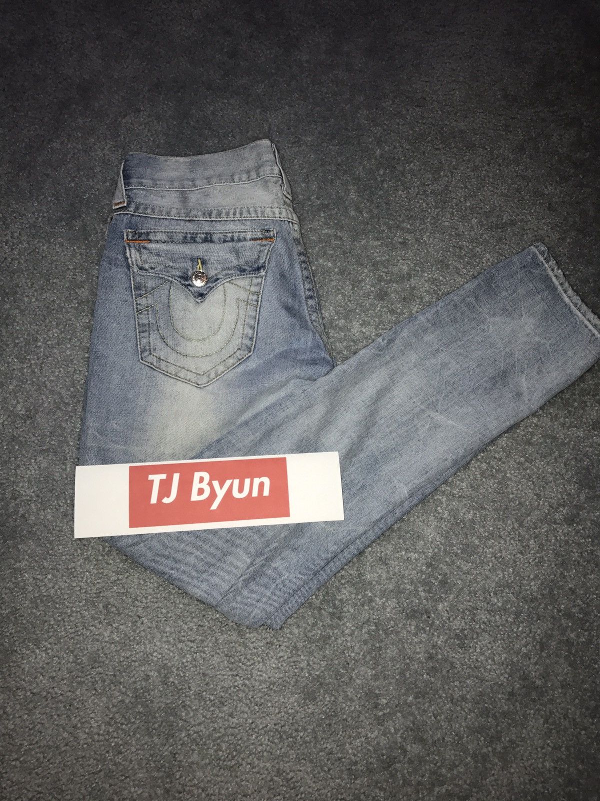 True Religion Light Wash Skinny Denim Size US 30 / EU 46 - 2 Thumbnail