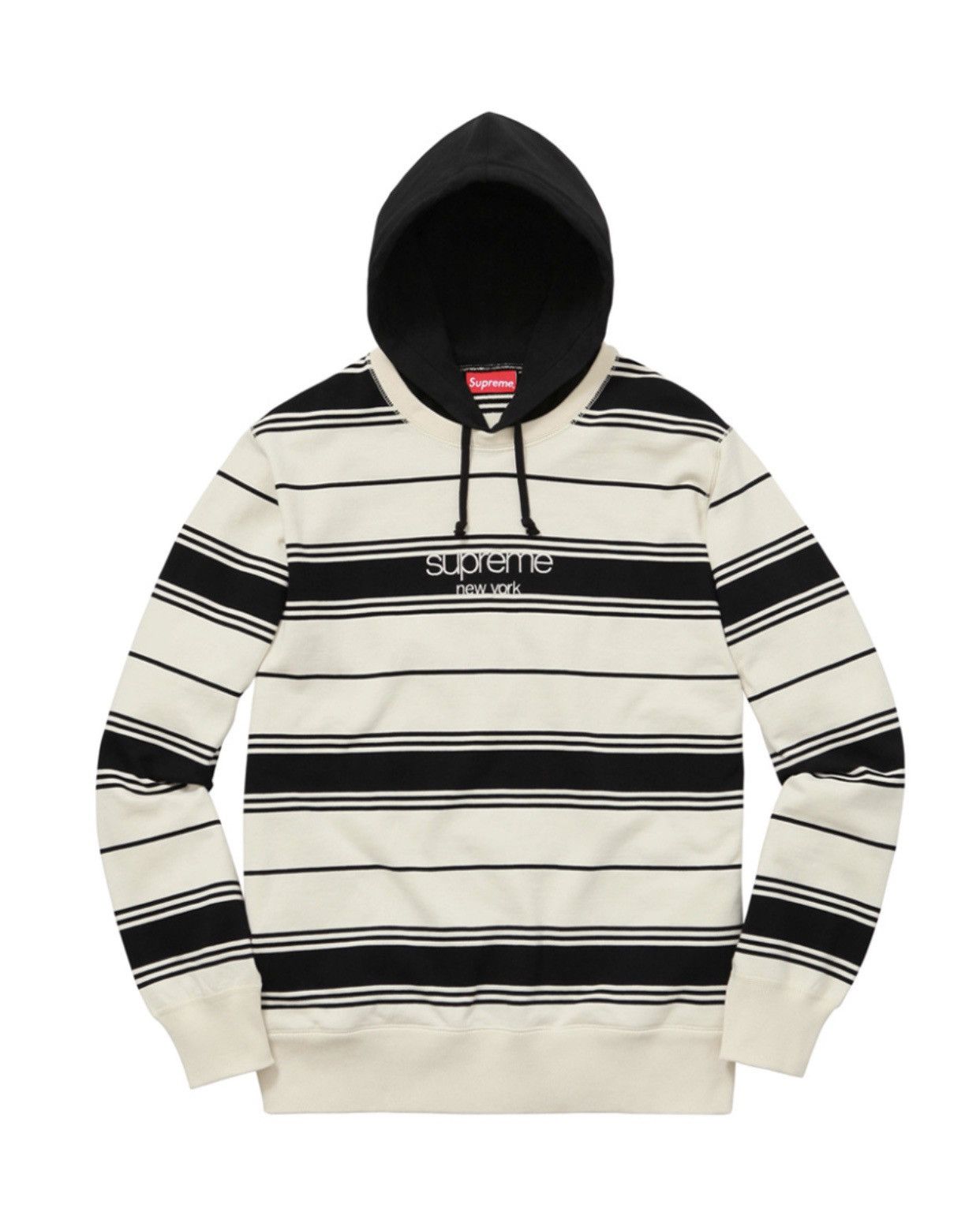 Supreme Supreme New York Striped Hoodie Grailed