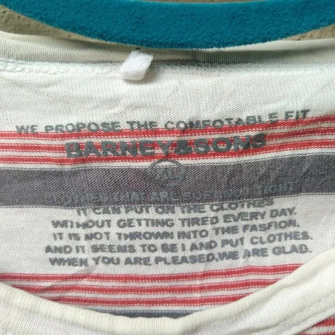 Barneys New York 🔥 BARNEY&SONS STRIPED GRUNGE Size US XL / EU 56 / 4 - 3 Thumbnail