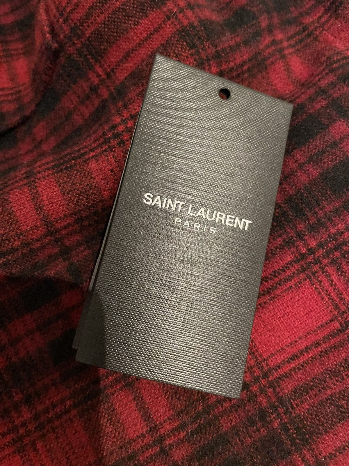 Saint Laurent Paris Saint Laurent flannel shirt jacket with shearling lining Size US M / EU 48-50 / 2 - 8 Thumbnail