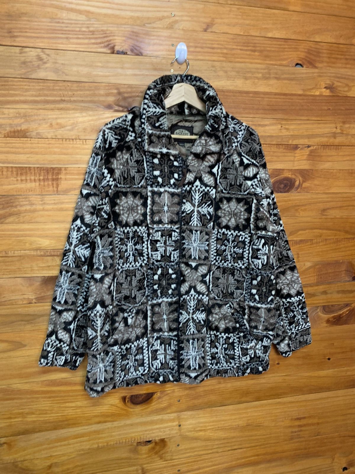 Vintage Vintage Back Fire Nice Design Fleece Jacket Size US M / EU 48-50 / 2 - 2 Thumbnail