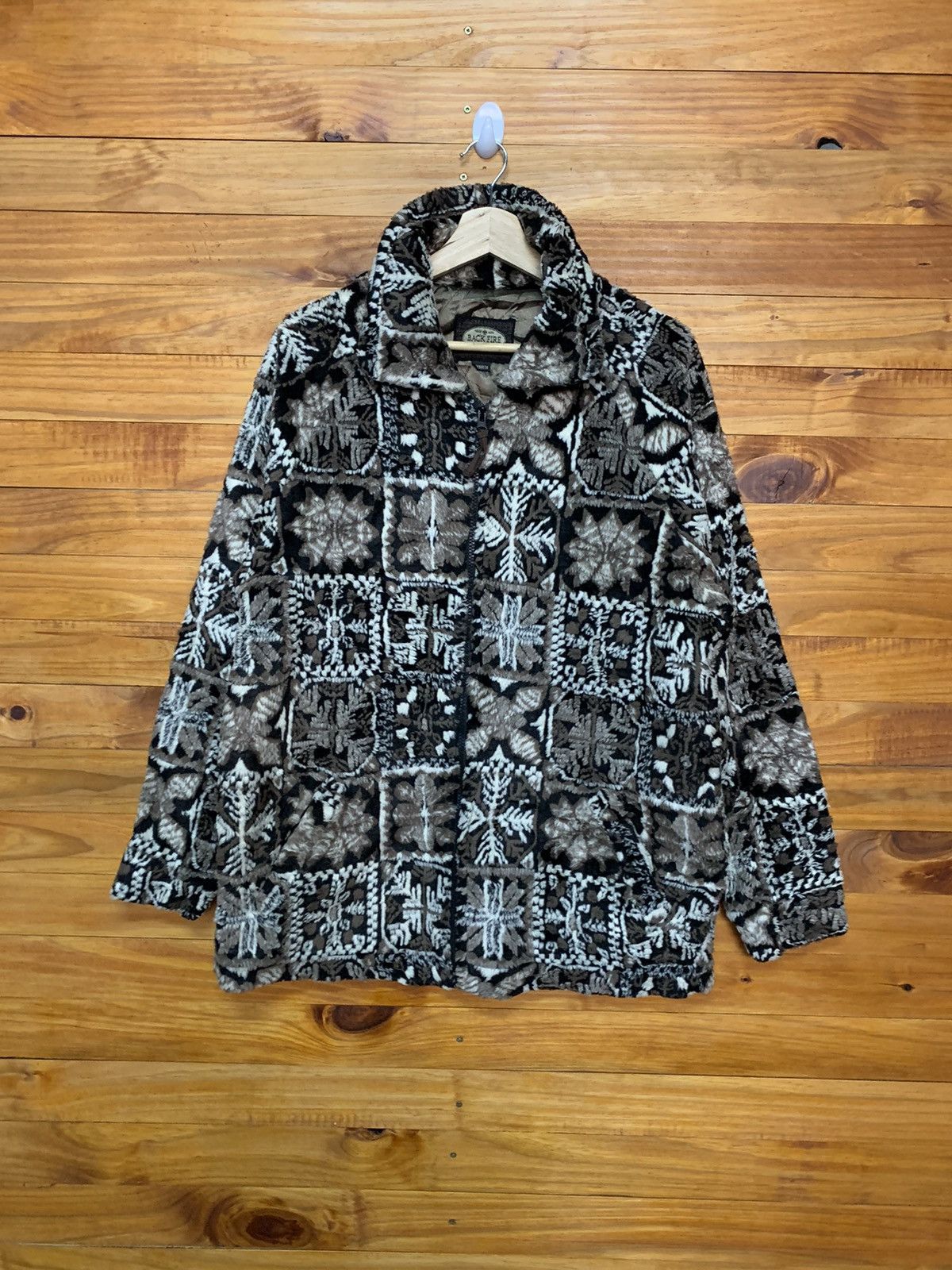 Vintage Vintage Back Fire Nice Design Fleece Jacket Size US M / EU 48-50 / 2 - 1 Thumbnail