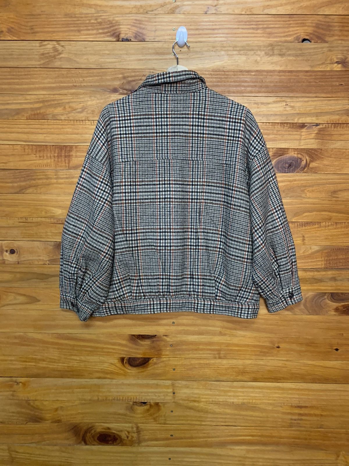 Japanese Brand One Way Houndstooth Wool Jacket Size US M / EU 48-50 / 2 - 7 Thumbnail