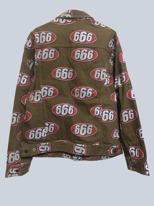 SUPREME 666 BLACK DENIM TRUCKER JACKET SIZE L S/S 17 COLLECTION