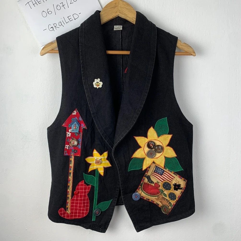 Other × Vintage Unbranded Black Blazer Vest Made in U.S.A Size US S / EU 44-46 / 1 - 5 Thumbnail