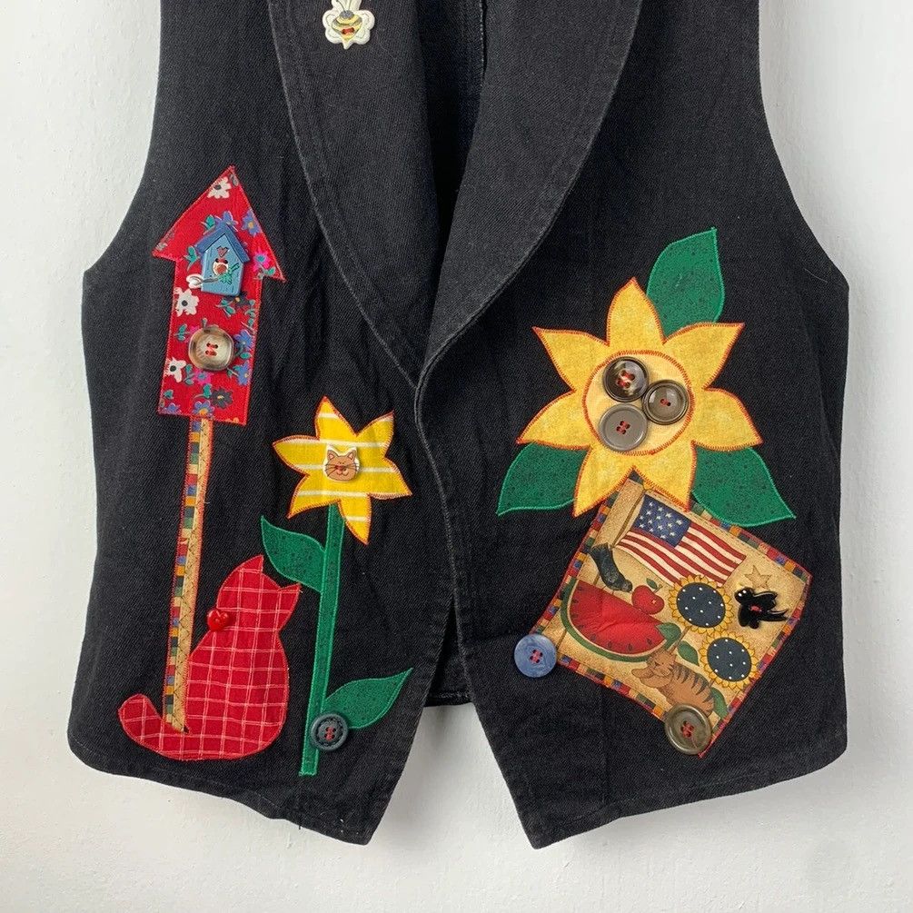 Other × Vintage Unbranded Black Blazer Vest Made in U.S.A Size US S / EU 44-46 / 1 - 6 Thumbnail