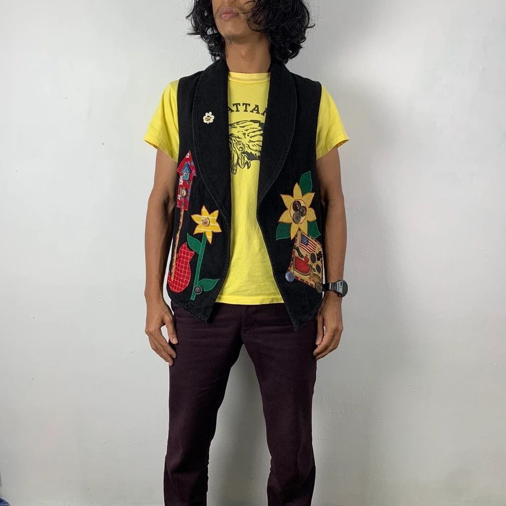 Other × Vintage Unbranded Black Blazer Vest Made in U.S.A Size US S / EU 44-46 / 1 - 1 Thumbnail