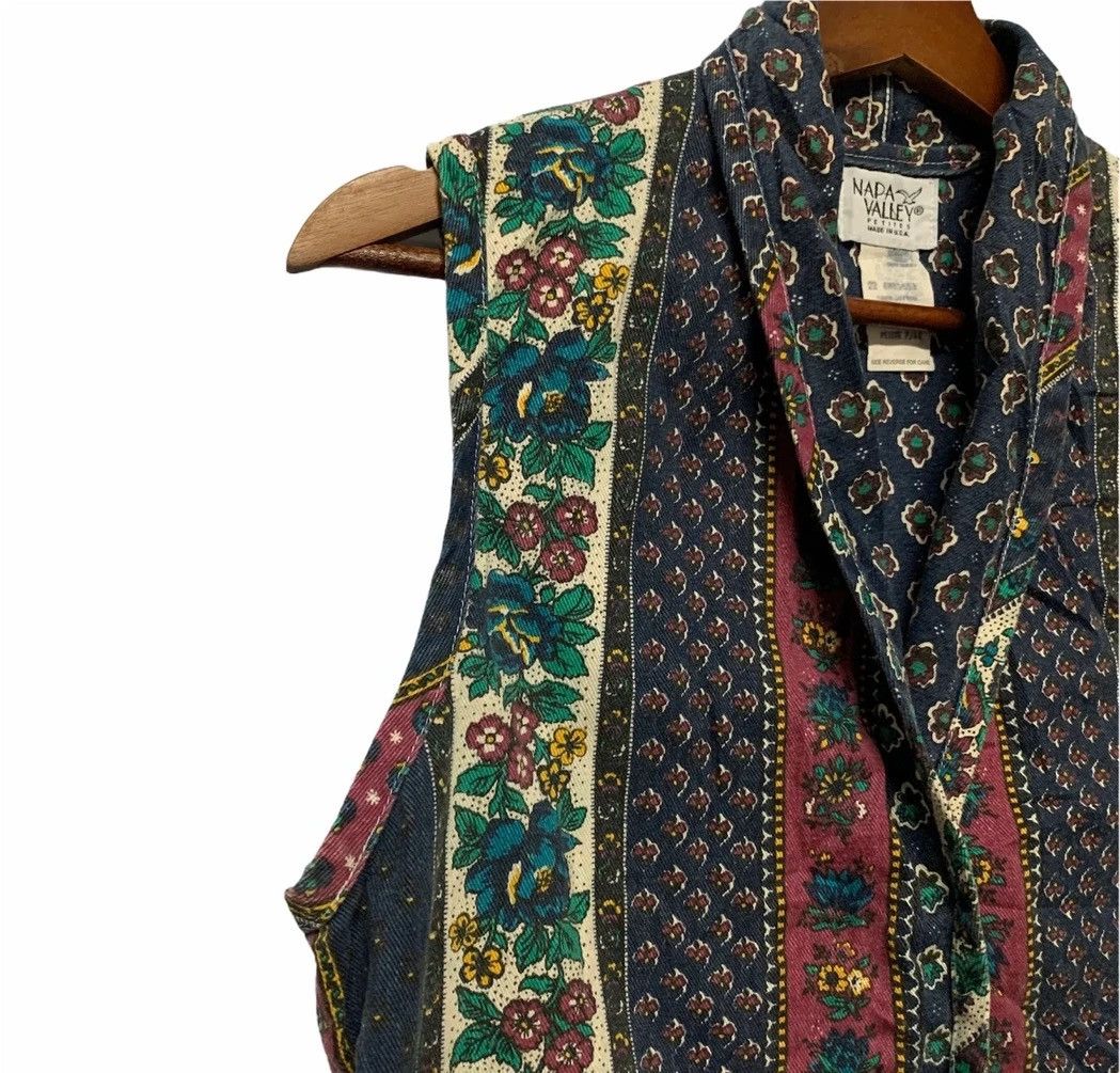 Petit Bateau × Vintage Vintage Napa Valley Petites Blazer Fullprint Flora Vest Size US S / EU 44-46 / 1 - 2 Thumbnail