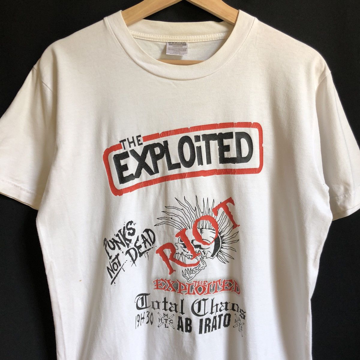 Band Tees Vintage Exploited Total Chaos Punks Not Dead Bootleg Tee Size US M / EU 48-50 / 2 - 2 Thumbnail