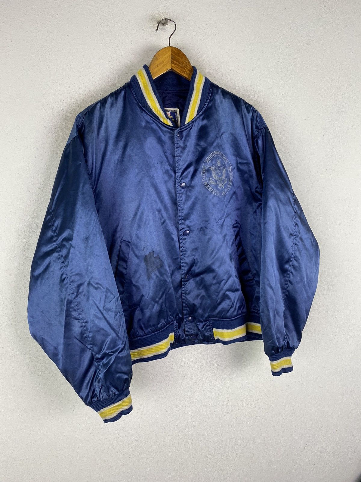 Vintage 🔥SALE🔥LA SORBONNE SATIN VARSITY STYLE JACKET Size US L / EU 52-54 / 3 - 3 Thumbnail