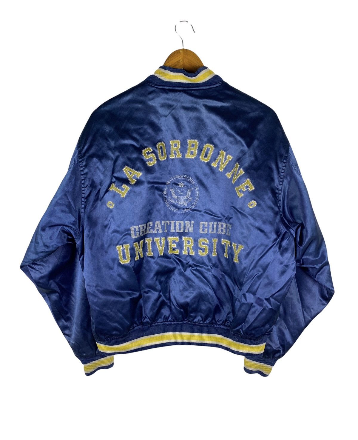 Vintage 🔥SALE🔥LA SORBONNE SATIN VARSITY STYLE JACKET Size US L / EU 52-54 / 3 - 1 Thumbnail
