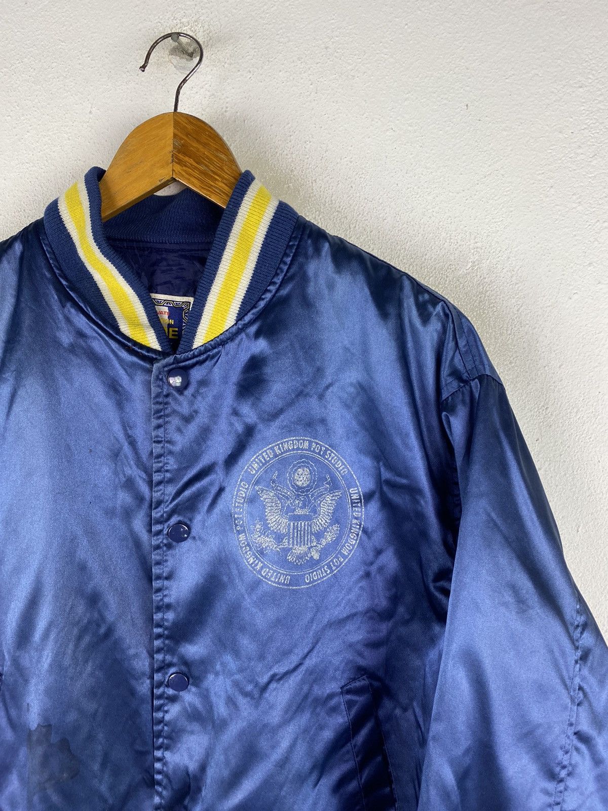 Vintage 🔥SALE🔥LA SORBONNE SATIN VARSITY STYLE JACKET Size US L / EU 52-54 / 3 - 5 Thumbnail