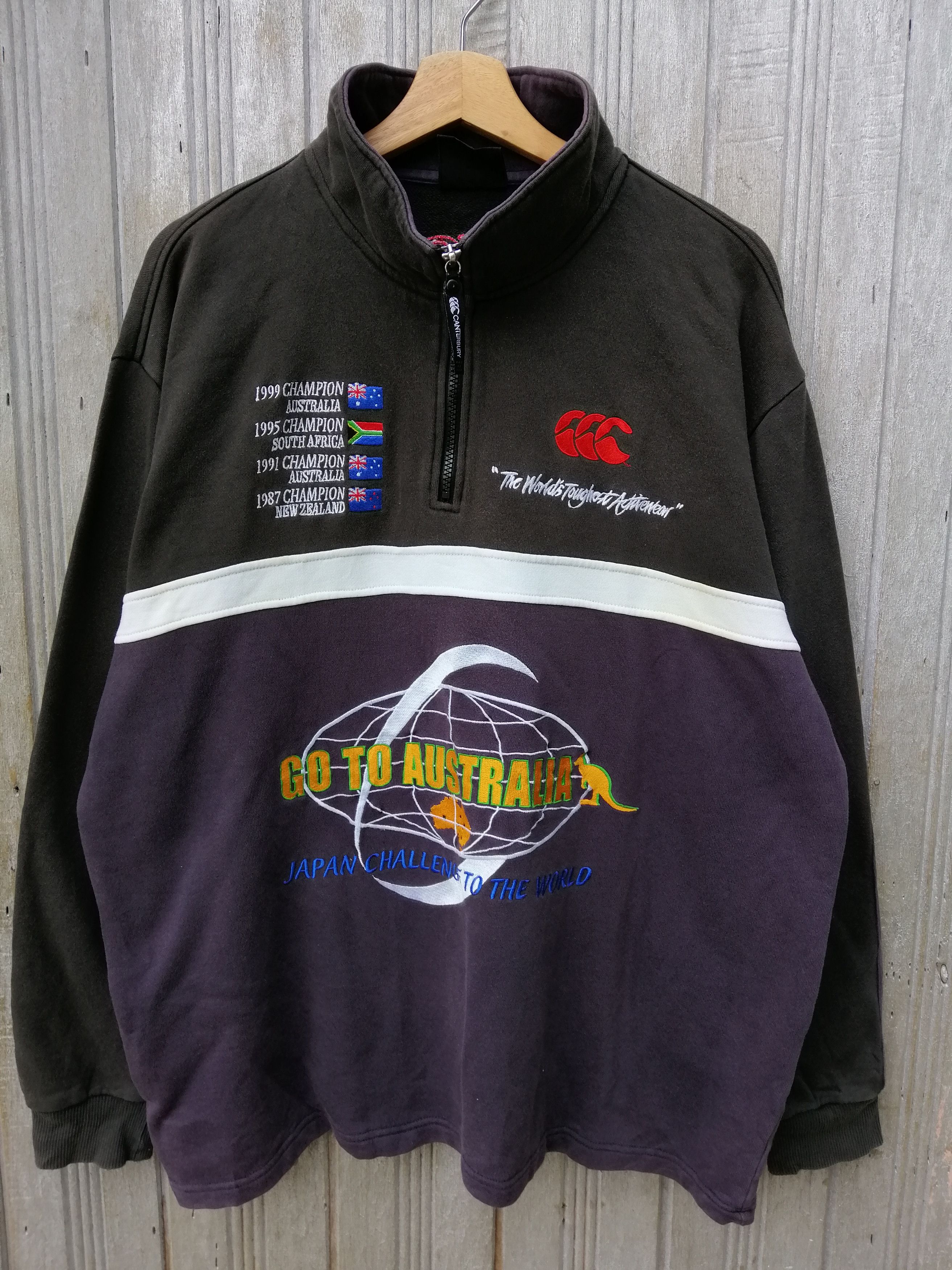 Canterbury of New Zealand Vintage Canterbury Of New Zealand Rugby Sweatshirt B7 Size US XL / EU 56 / 4 - 1 Thumbnail