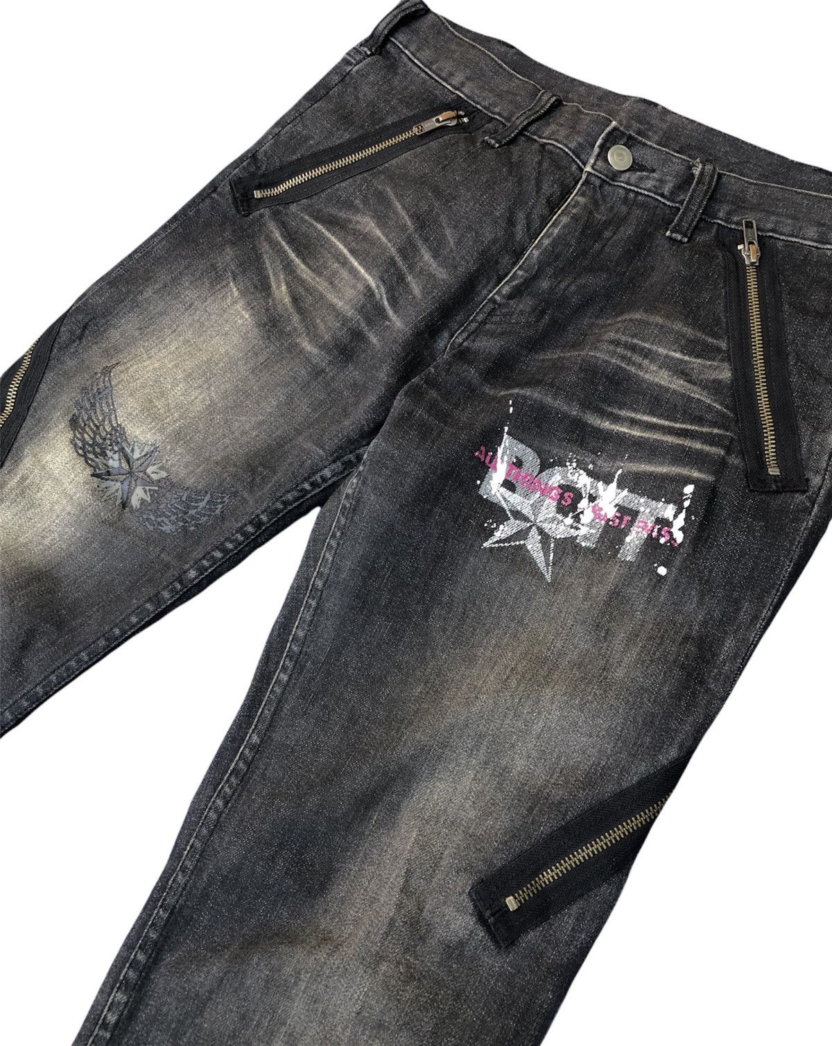 Boycott Rare🔥BOYCOTT Seditionaries with Zipper Jeans Made in Japan Size US 33 - 2 Thumbnail