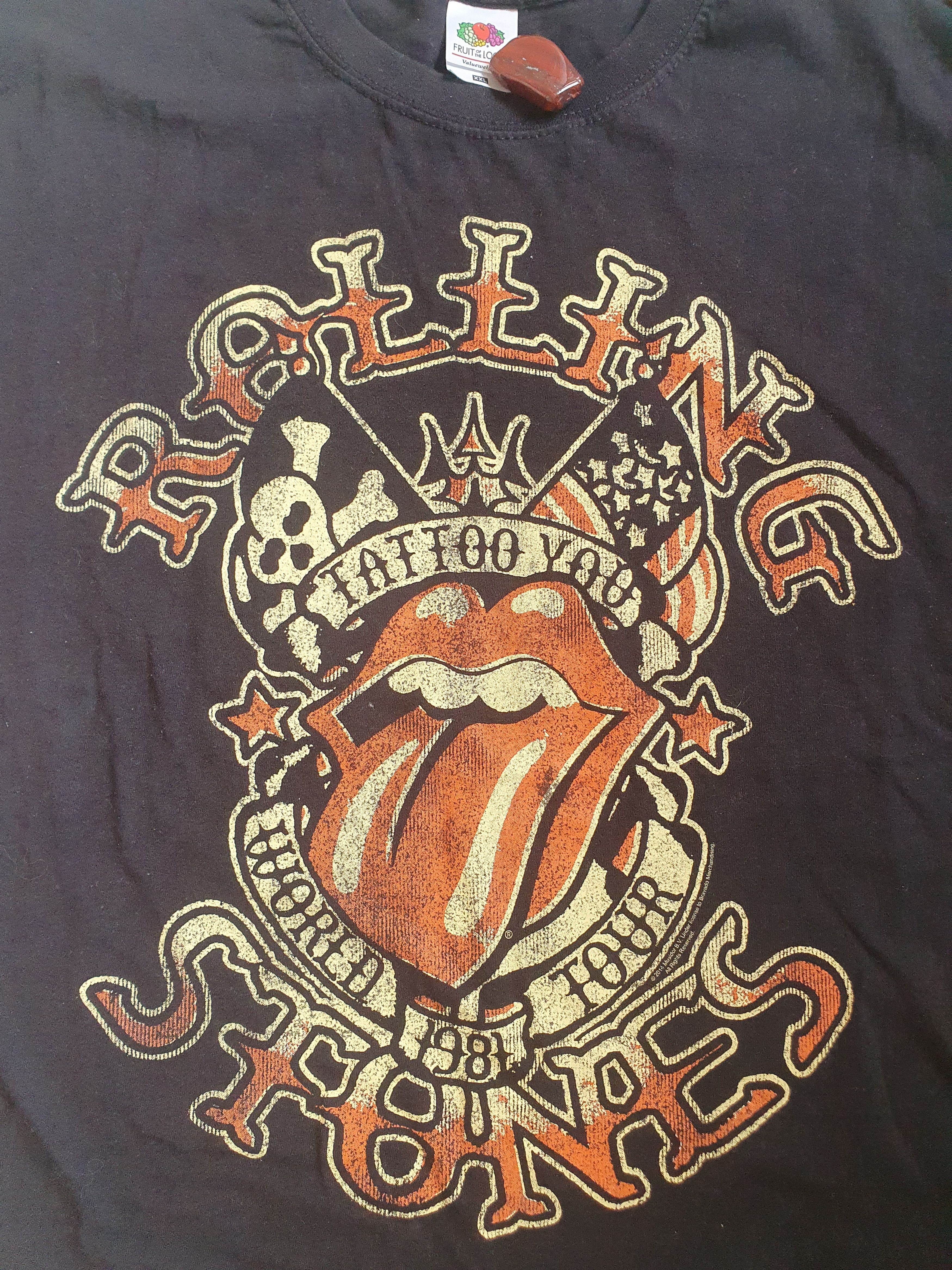 Band Tees Rolling Stones Tatoo You World tour 2014 reprint tee,szXXL Size US XXL / EU 58 / 5 - 5 Thumbnail