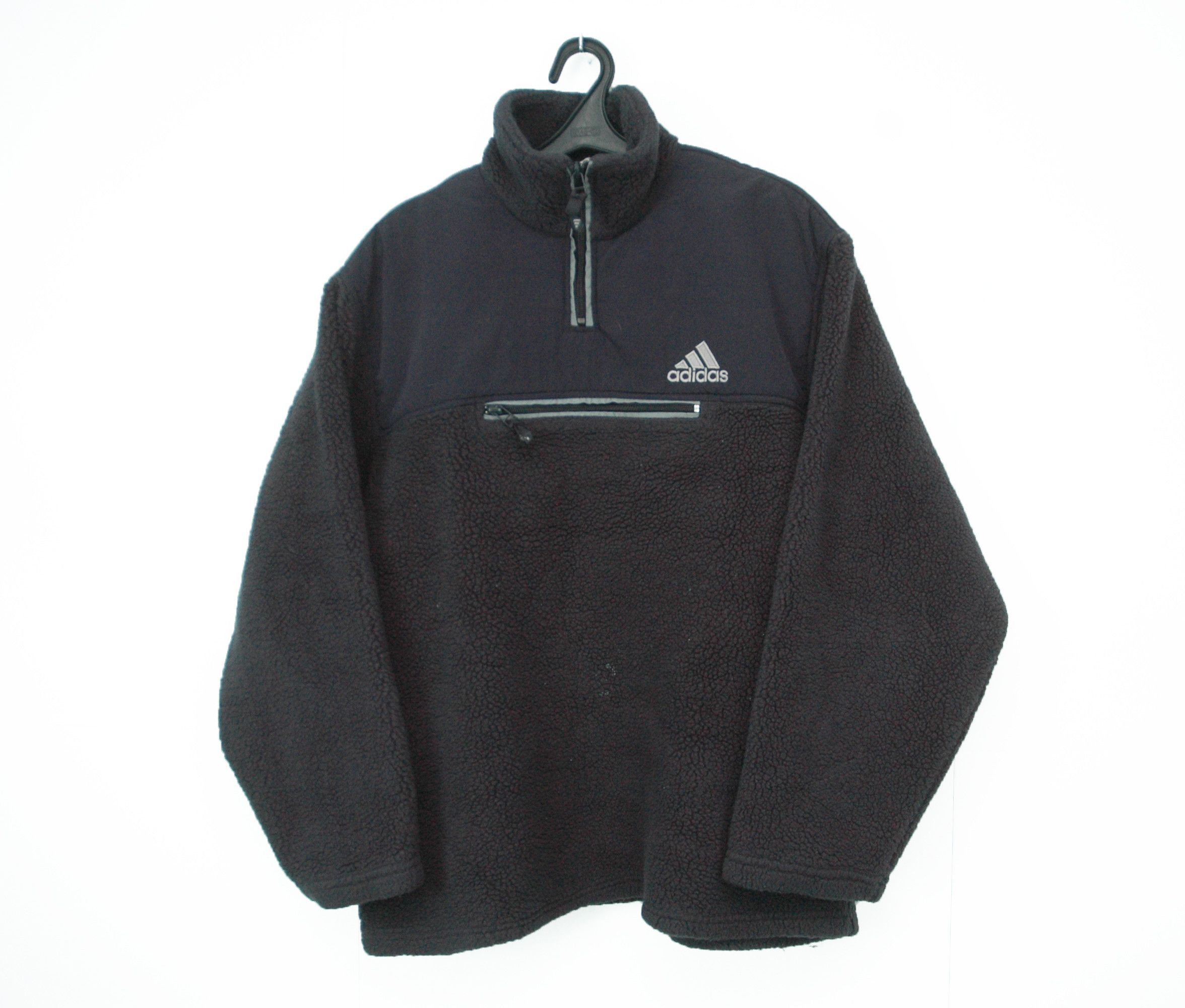 Vintage Vintage Adidas Fleece Pullover Size US L / EU 52-54 / 3 - 1 Thumbnail