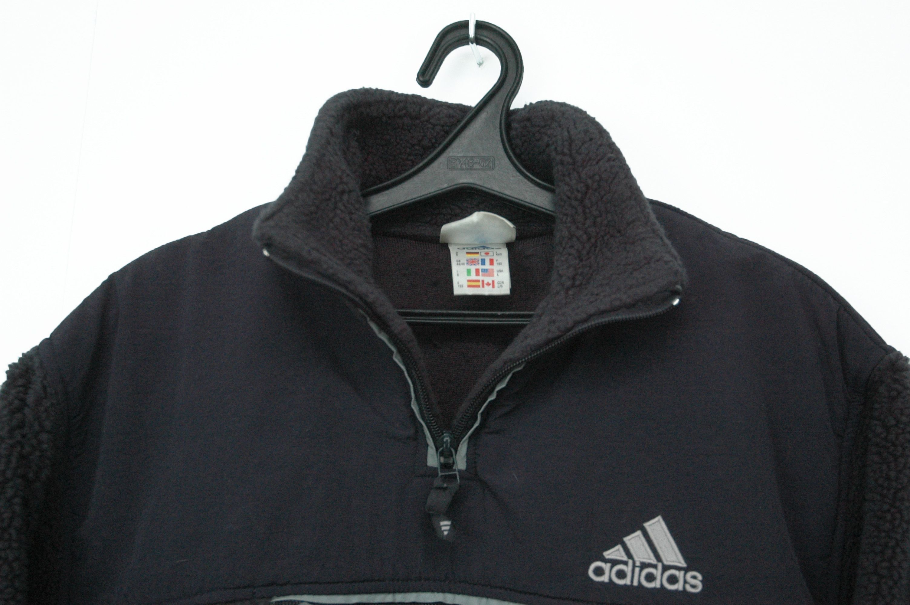 Vintage Vintage Adidas Fleece Pullover Size US L / EU 52-54 / 3 - 3 Thumbnail