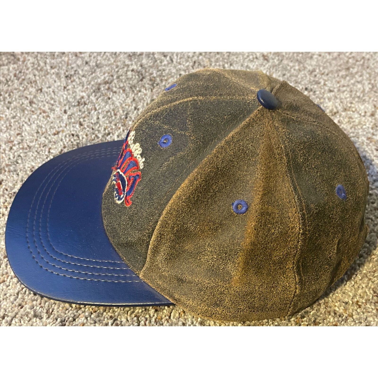 Vintage Vintage 90’s Buffalo Bills NFL Leather Snapback Hat Size ONE SIZE - 7 Thumbnail