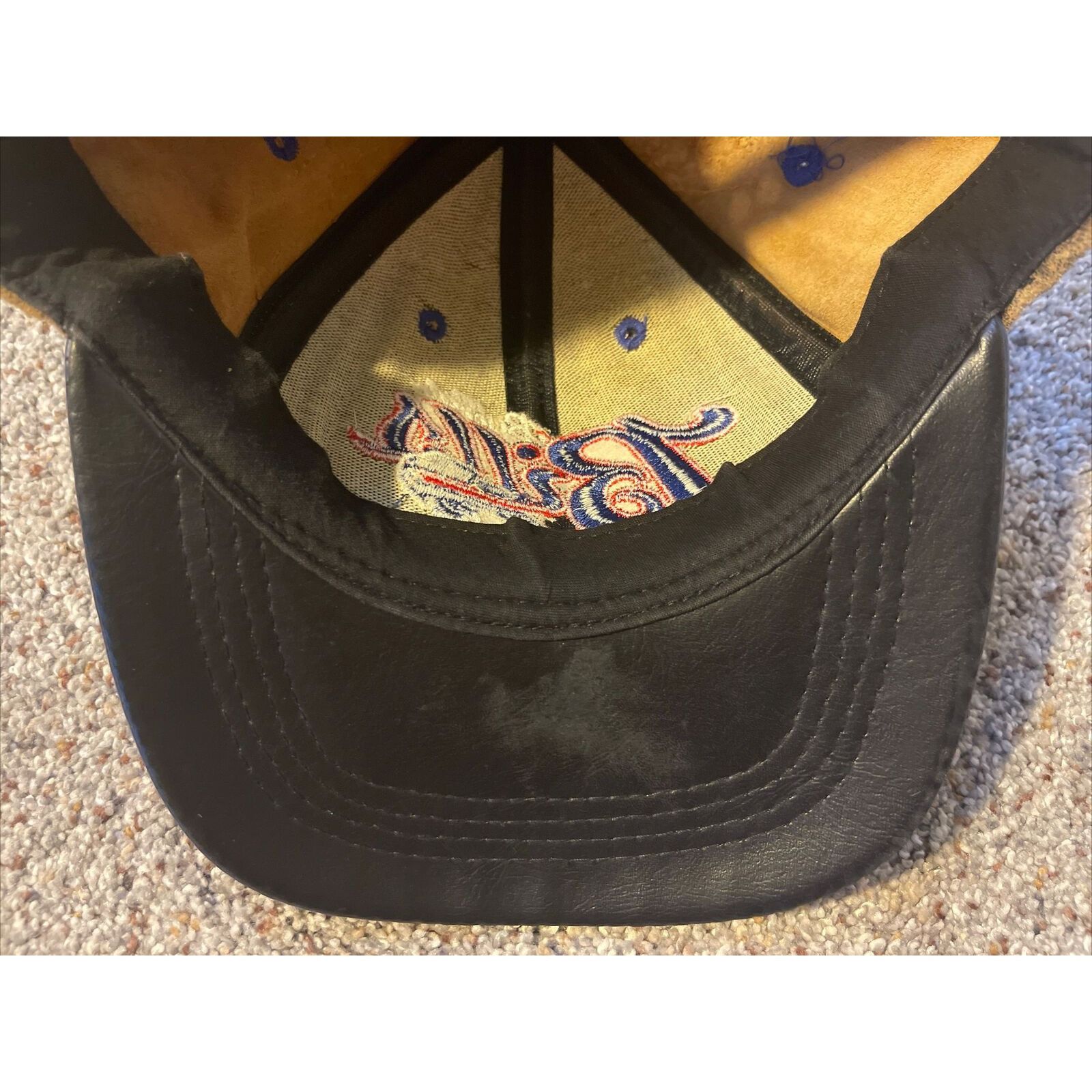 Vintage Vintage 90’s Buffalo Bills NFL Leather Snapback Hat Size ONE SIZE - 9 Thumbnail