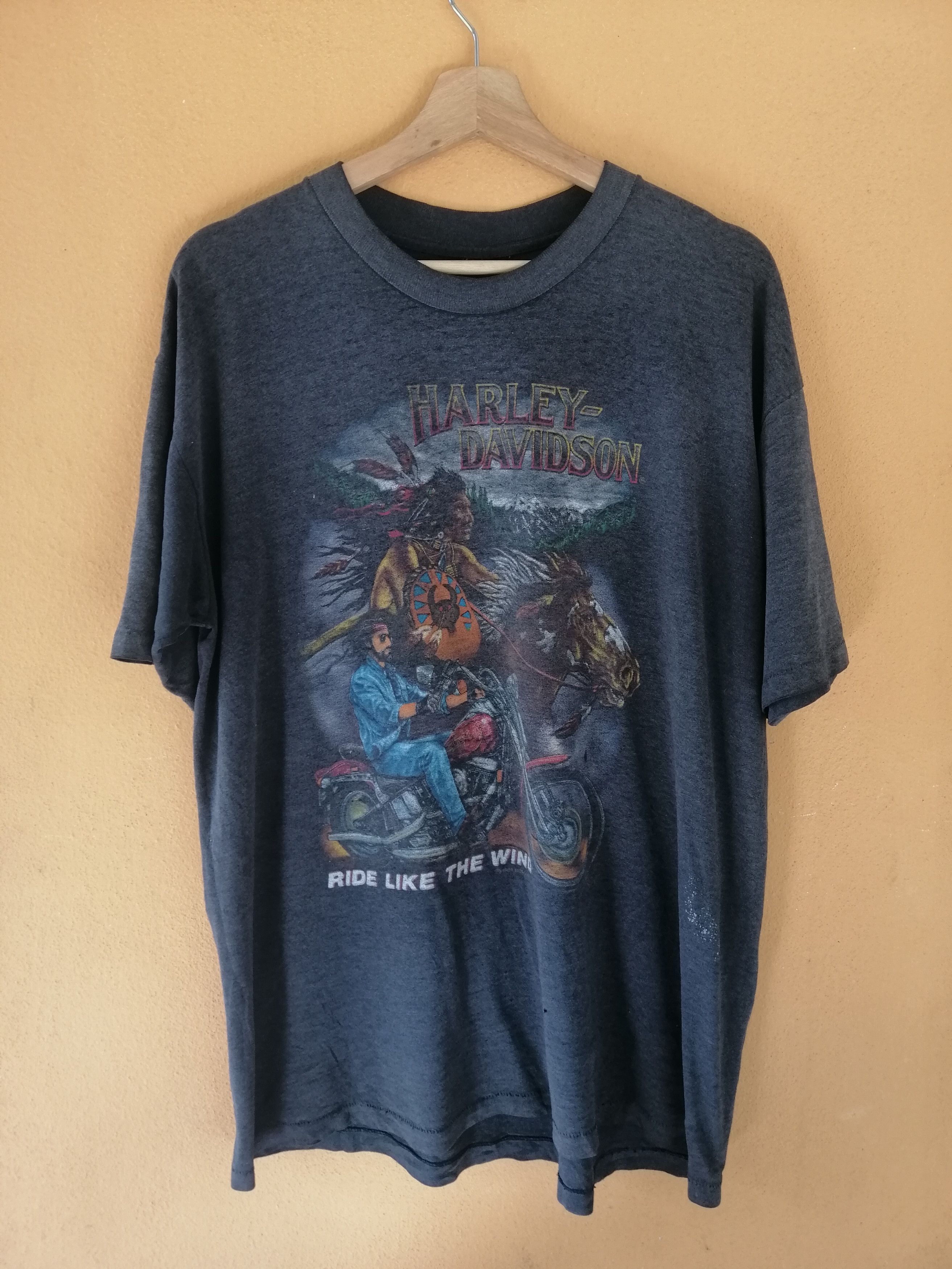 Harley Davidson × Vintage Vintage 1991 Harley Davidson Tee Size US L / EU 52-54 / 3 - 1 Thumbnail