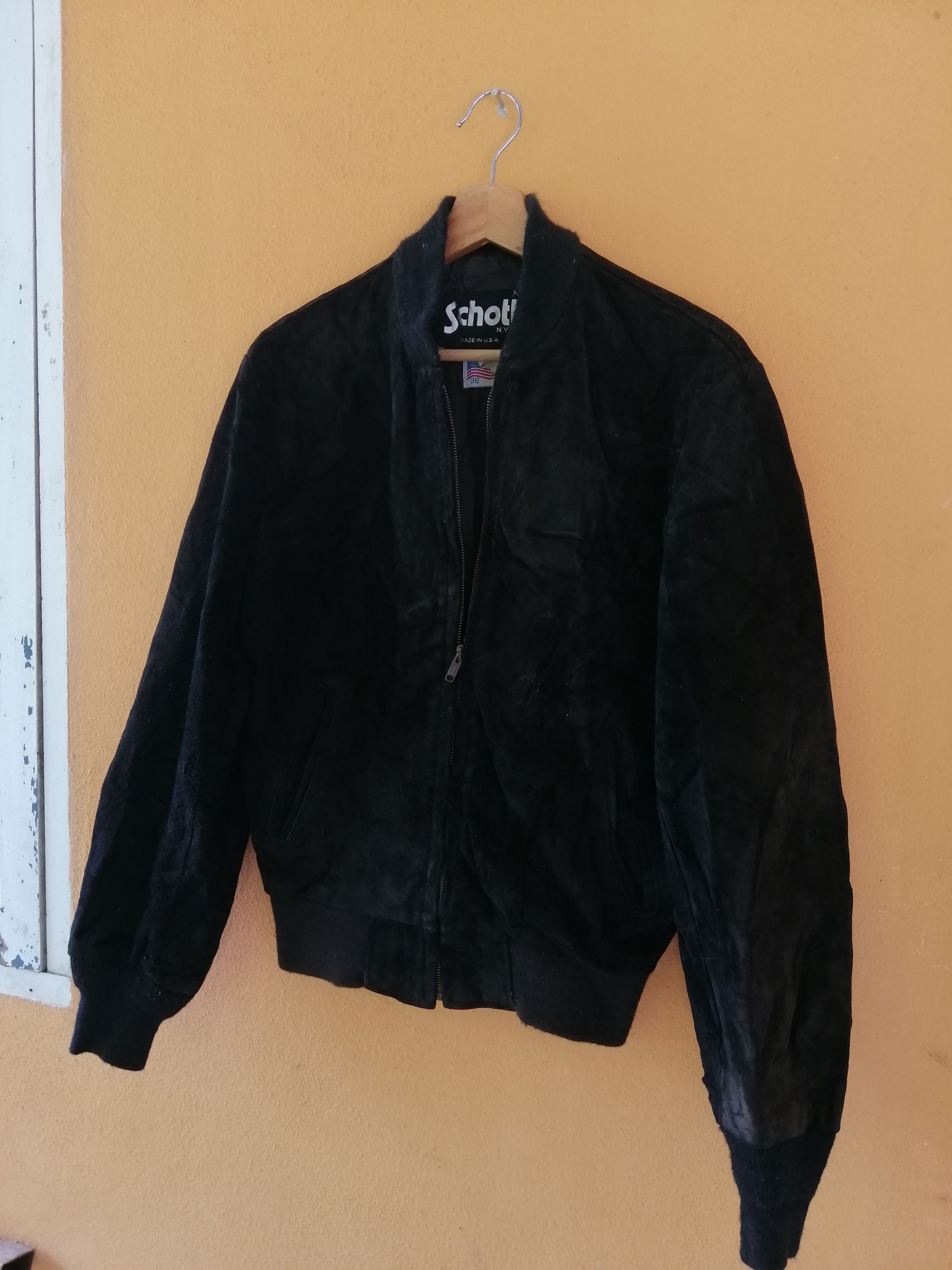 Schott Vintage Schott NYC Suede Leather Jacket Size US S / EU 44-46 / 1 - 8 Thumbnail