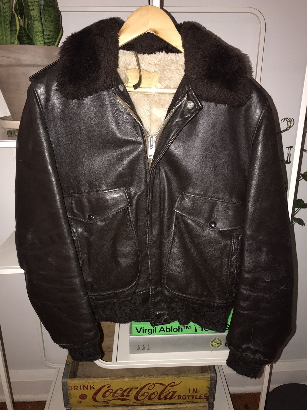 Schott Vintage 1960s Schott Fur-Lined Leather Bomber Jacket Size US M / EU 48-50 / 2 - 1 Thumbnail