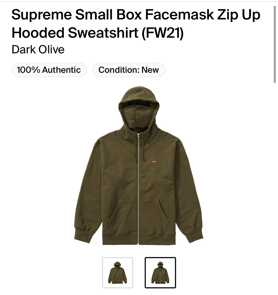 Supreme Face Mask Zip Up Hoodie | Grailed