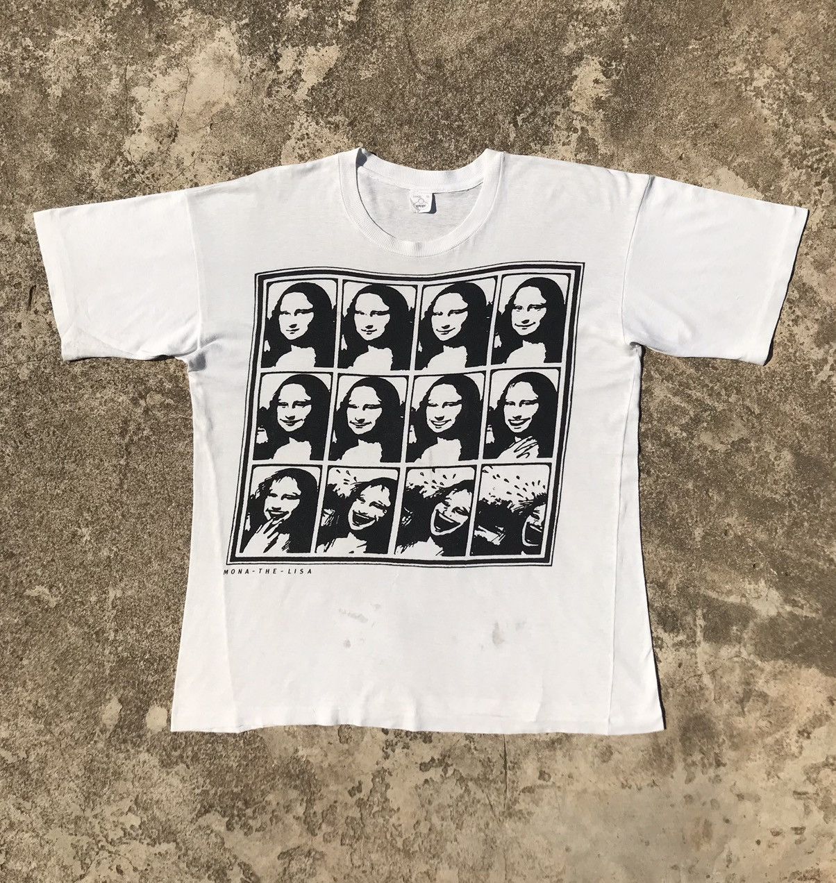 Art × Vintage Vintage 80s Mona Lisa Laughing Hysterically T