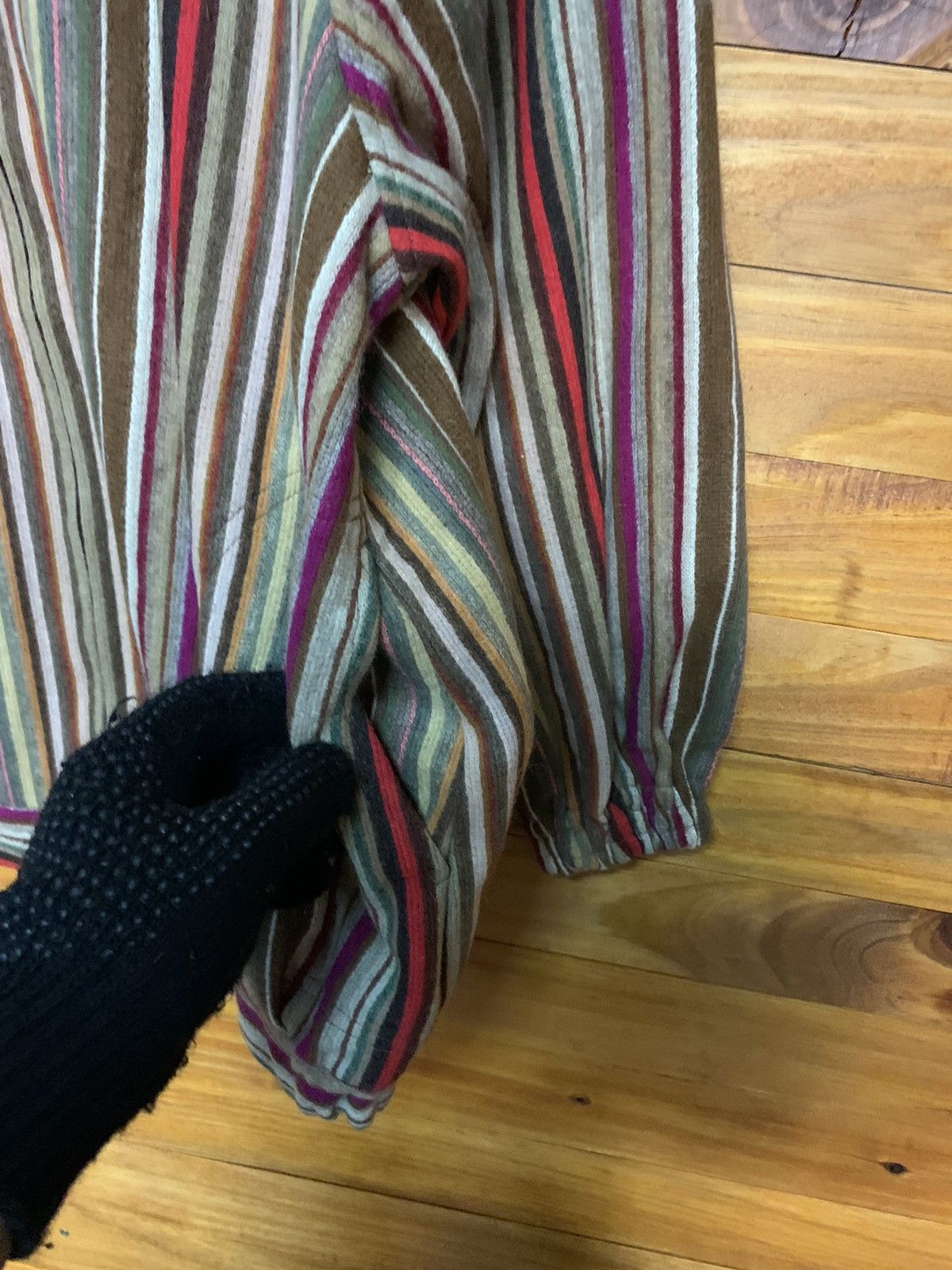 Vintage Vintage Striped Round Neck Jacket Size US M / EU 48-50 / 2 - 4 Thumbnail