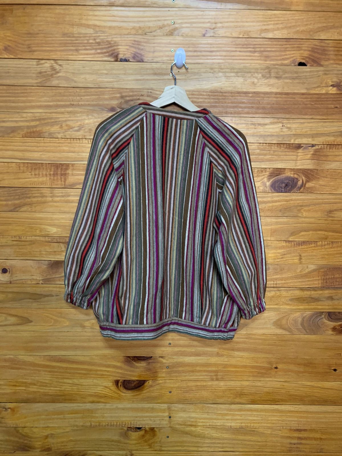 Vintage Vintage Striped Round Neck Jacket Size US M / EU 48-50 / 2 - 7 Thumbnail