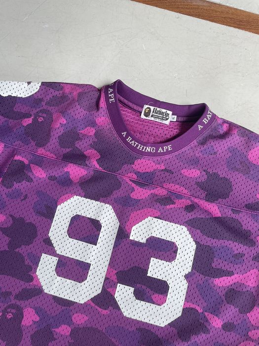 Bape BAPE Purple Camo Football Jersey | Grailed