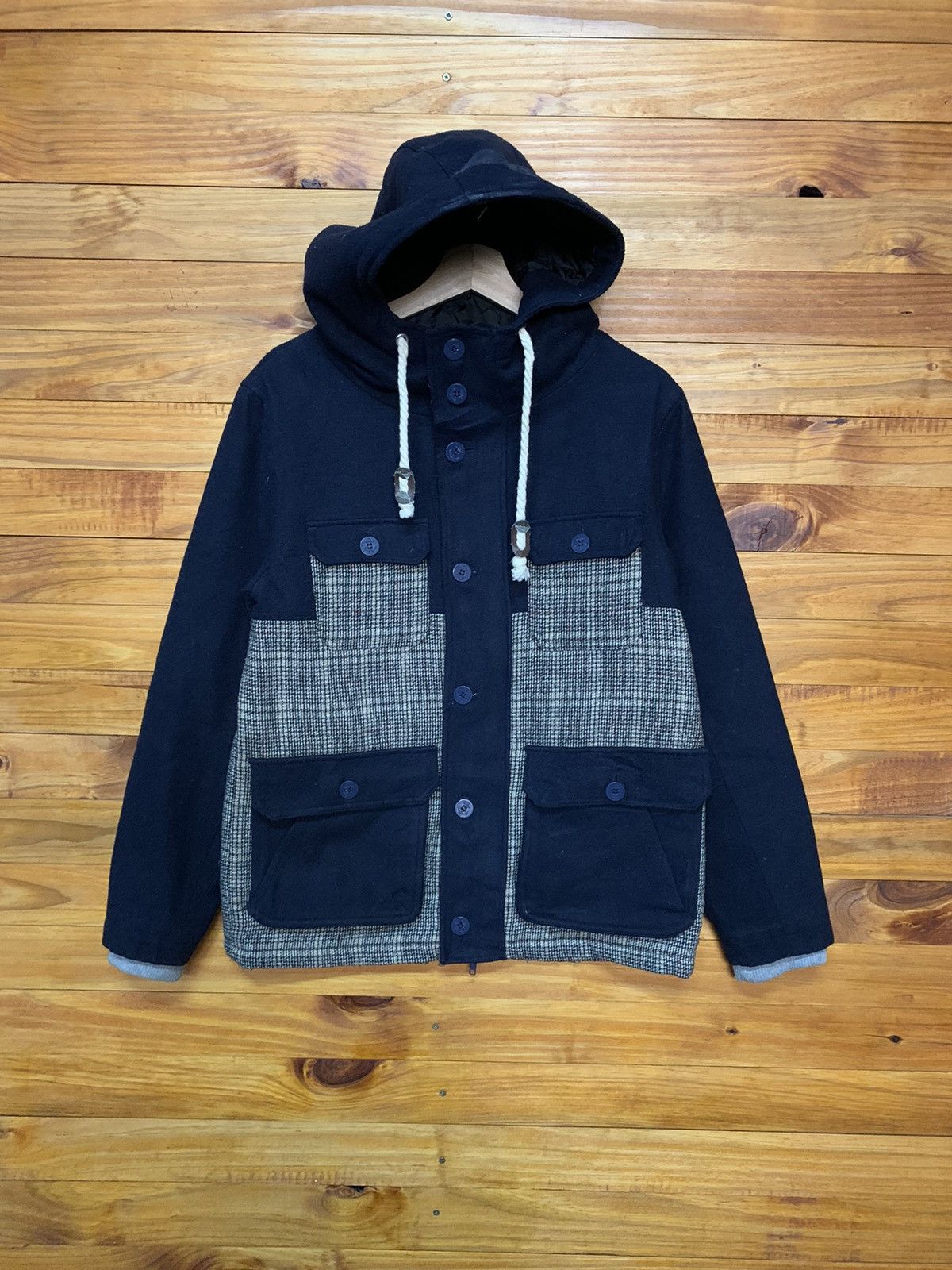 Japanese Brand Quash Gentle Wool Tweed Coat Size US M / EU 48-50 / 2 - 1 Thumbnail