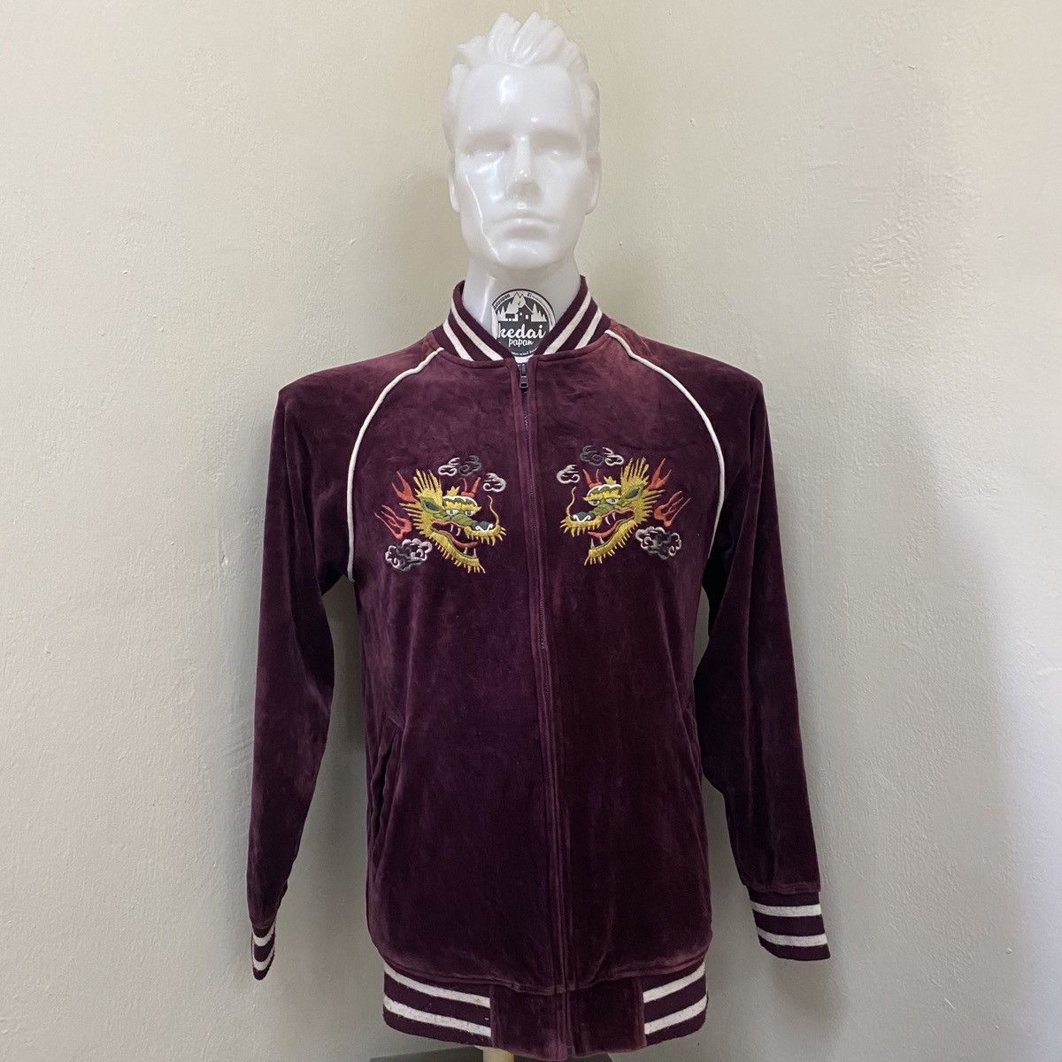Japanese Brand VELVET SUKAJAN NYLAUS CREW EMBROIDED SWEATER Size US L / EU 52-54 / 3 - 1 Thumbnail