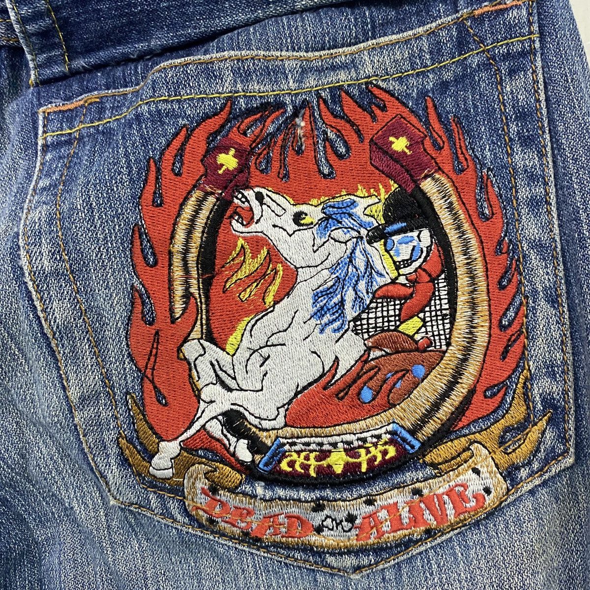 Ed Hardy × Vintage VTG ED HARDY DISTRESSED DENIM Size US 34 / EU 50 - 4 Thumbnail