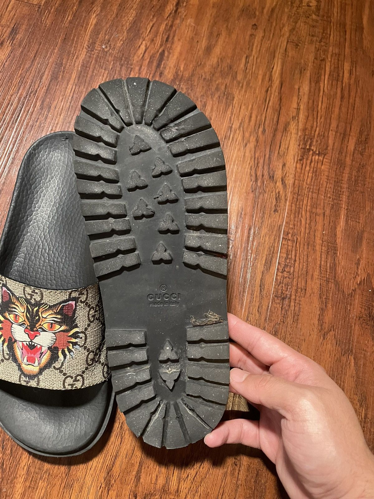 Gucci Gucci Angry Cat GG Supreme Slides Grailed