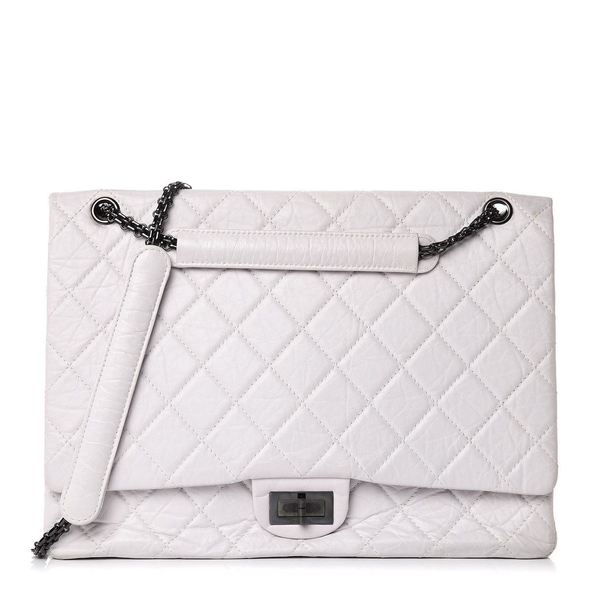 Chanel Chanel 2.55 Reissue XL Aged Calfskin Maxi Flap Gray Bag Size ONE SIZE - 3 Thumbnail