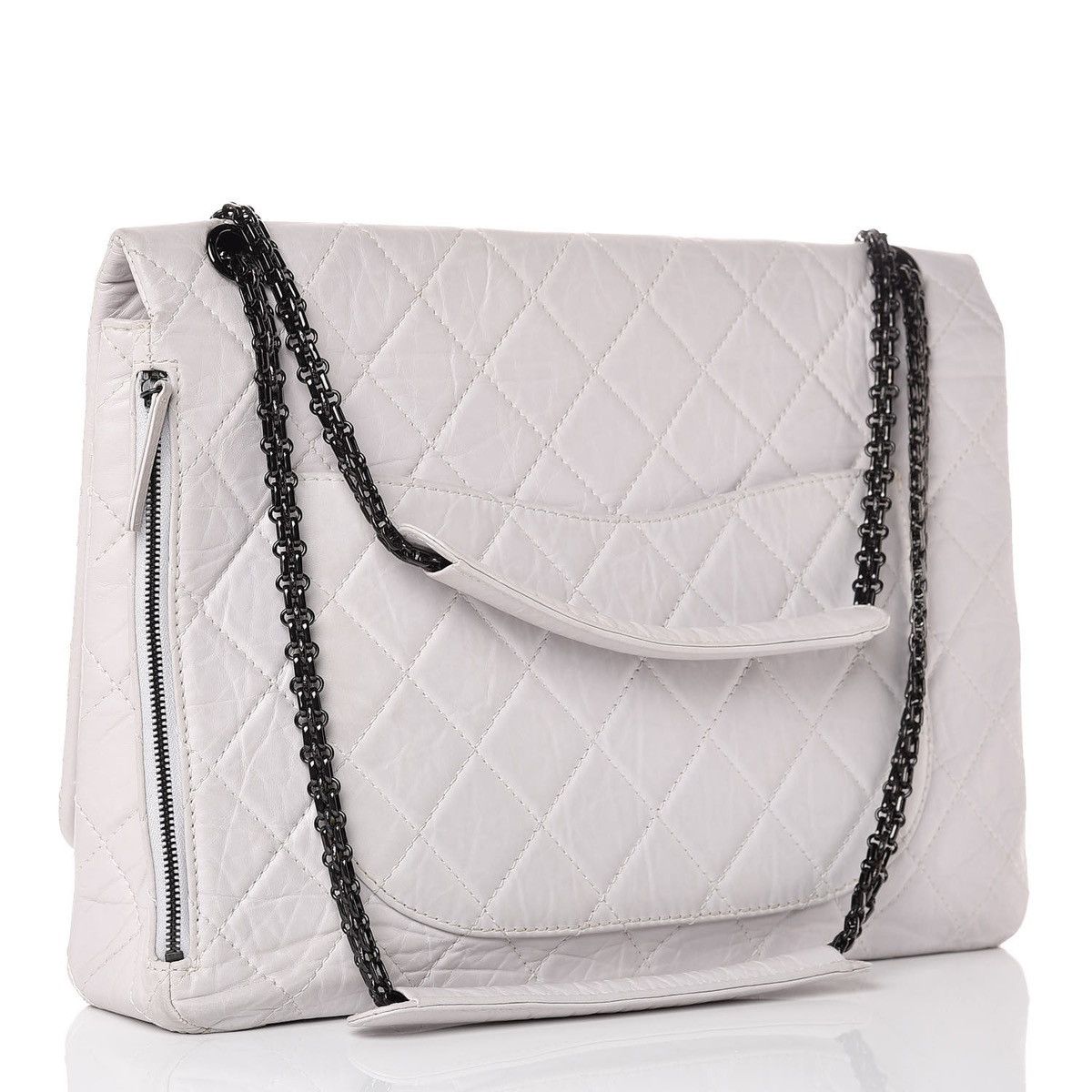 Chanel Chanel 2.55 Reissue XL Aged Calfskin Maxi Flap Gray Bag Size ONE SIZE - 4 Thumbnail