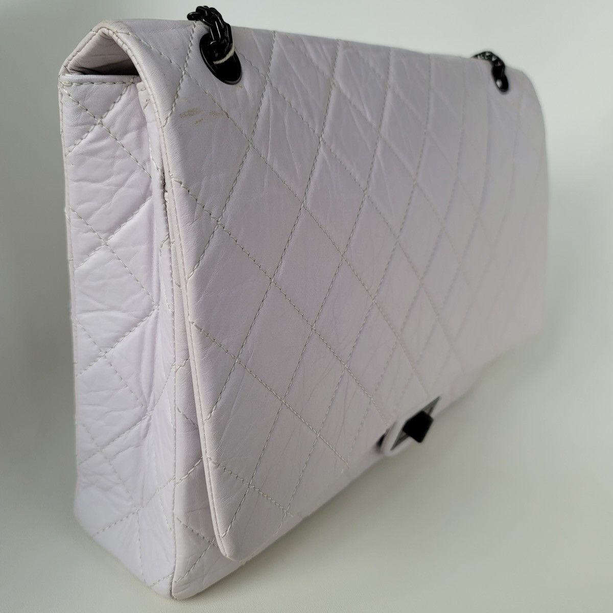 Chanel Chanel 2.55 Reissue XL Aged Calfskin Maxi Flap Gray Bag Size ONE SIZE - 13 Thumbnail