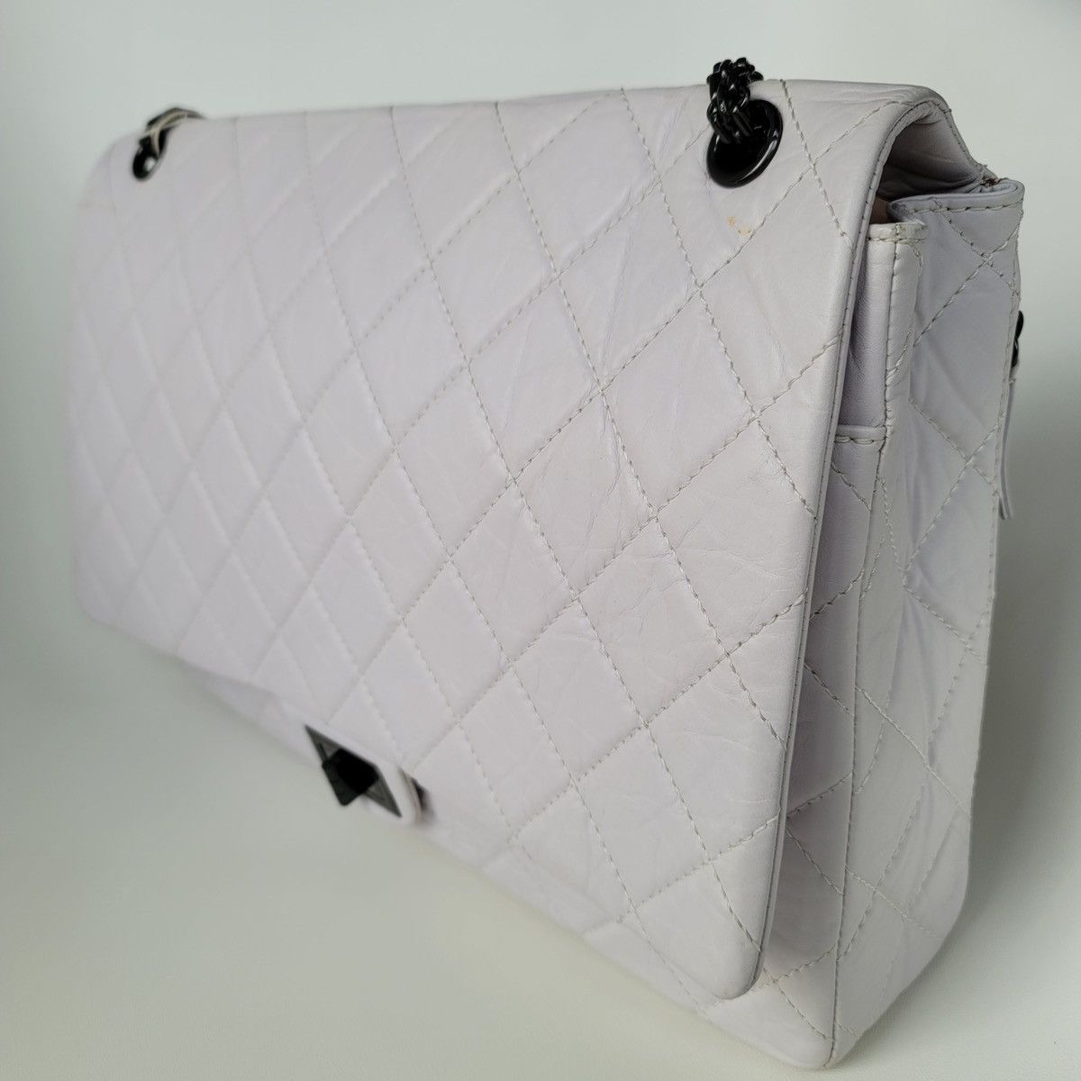 Chanel Chanel 2.55 Reissue XL Aged Calfskin Maxi Flap Gray Bag Size ONE SIZE - 12 Thumbnail