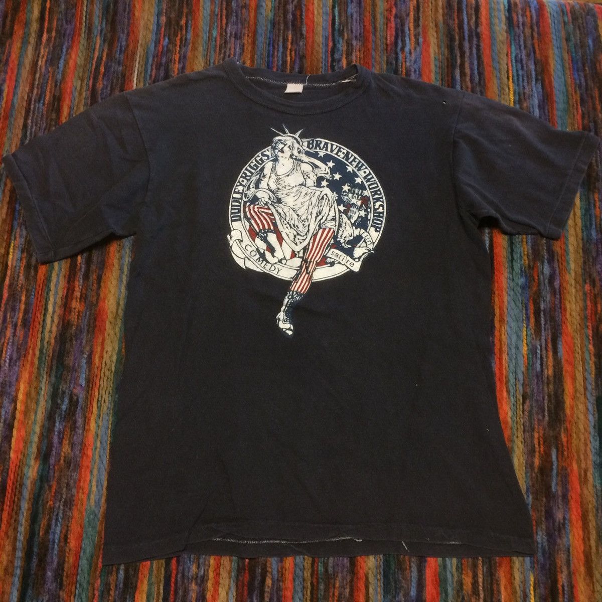 Vintage lady liberty Dudley Riggs comedy satire T-shirt