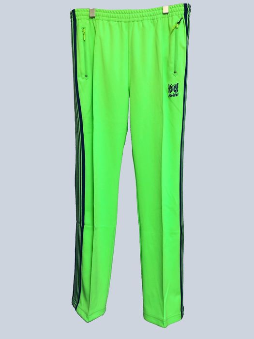 Needles needles awge narrow track pants neon green asap rocky