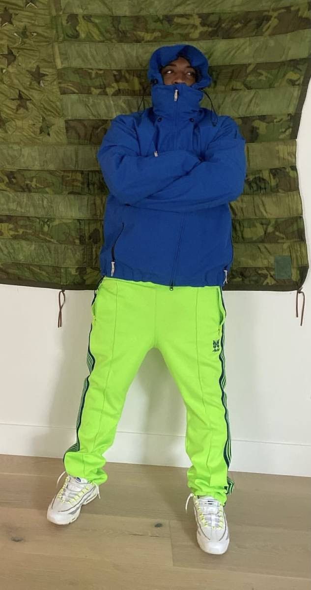 Neon green track pants hotsell