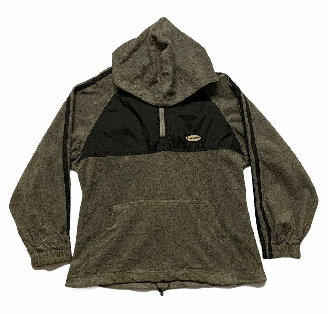 Japanese Brand Japanese Vtg Quarter Zip Hoodie Fleece Pullover Sweatshirts Size US L / EU 52-54 / 3 - 1 Thumbnail