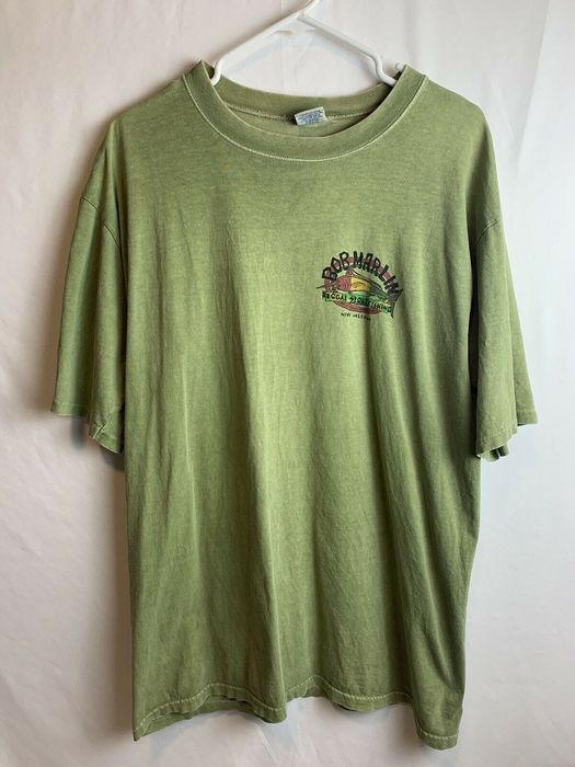Crazy Shirts Vintage Crazy Shirts Bob Marley Fishing Green Shirt
