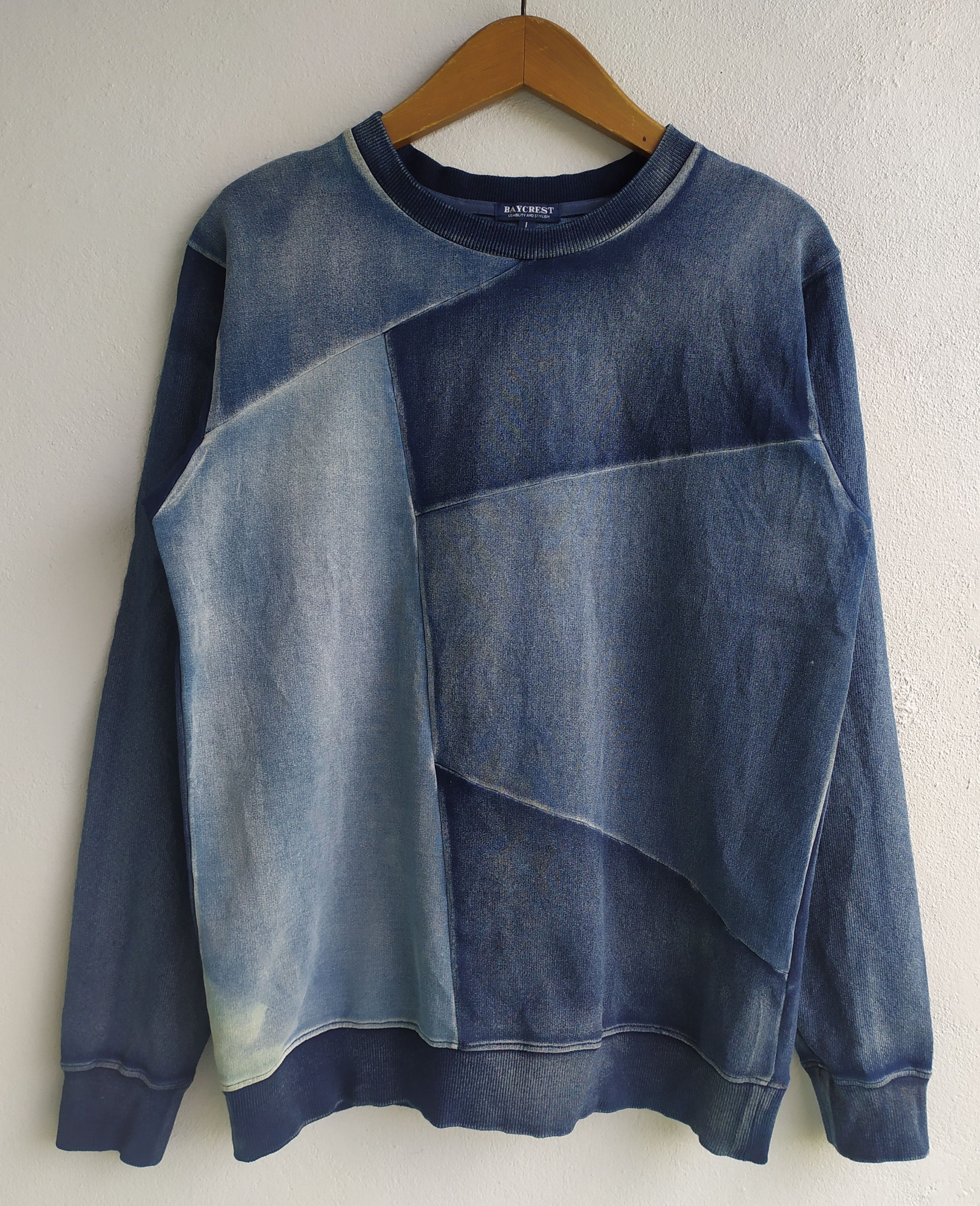 Indigo × Japanese Brand Vintage Baycrest indigo Faded sweatshirt Size US M / EU 48-50 / 2 - 1 Thumbnail