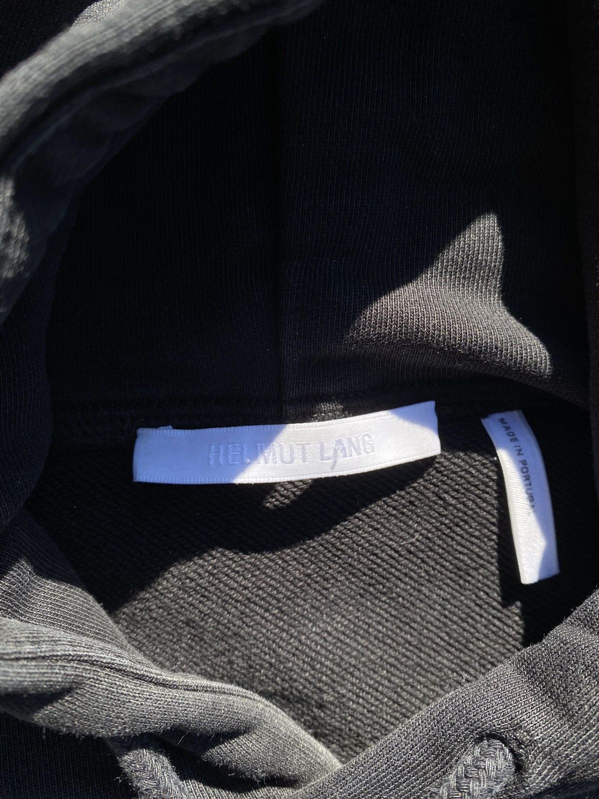 Helmut Lang BLACK Helmut Lang Laws Spellout Hoodie Hooded Sweatshirt Size US S / EU 44-46 / 1 - 3 Thumbnail