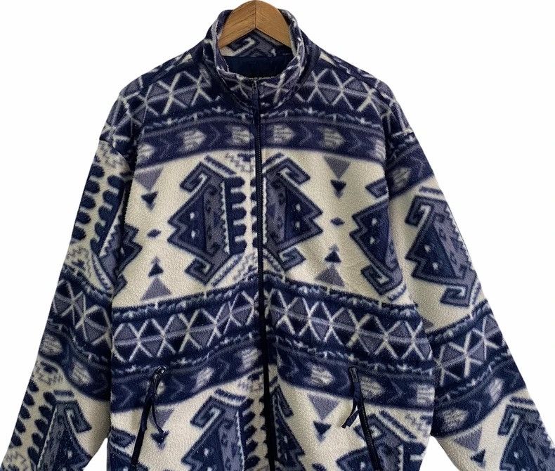 Japanese Brand VINTAGE TRUNK OUTDOOR NAVAJO AZTEC DESIGN WOOL FLEECE JACKET Size US XL / EU 56 / 4 - 5 Thumbnail