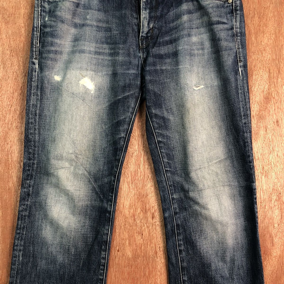 Gap DLL Gap Japan Blue distressed Denim Jeans Pants #c243 Size US 32 / EU 48 - 4 Thumbnail