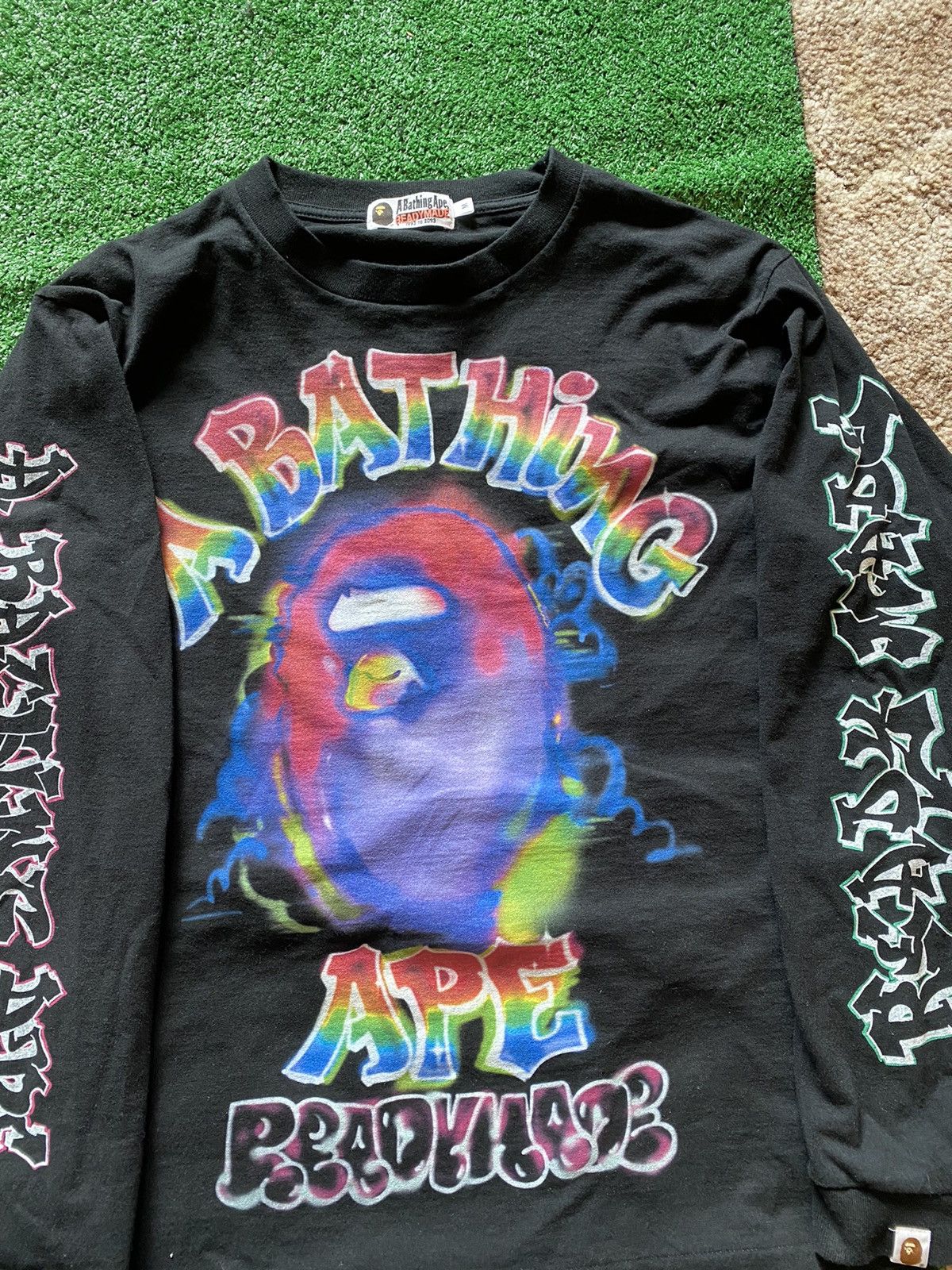 Bape × READYMADE Bape x readymade spray wide L/S tee | Grailed