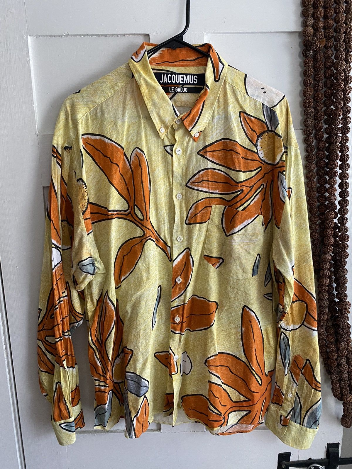 Jacquemus Jacquemus Le Gadjo Yellow Linen Shirt XL | Grailed